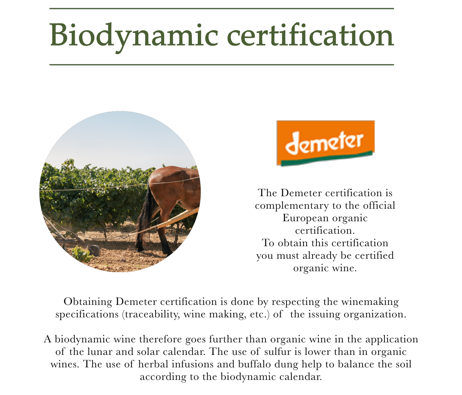 Biodynamic certification